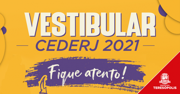 Read more about the article Liberado o cartão de confirmação de inscrição dos candidatos do Vestibular CEDERJ 2021