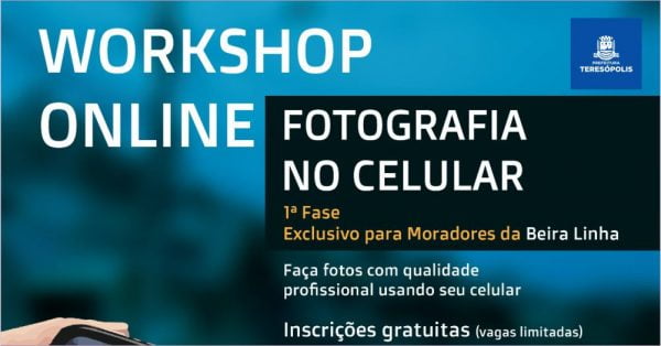Read more about the article Secretaria de Cultura abre inscrições para Workshop online de Fotografia no Celular na próxima segunda, 29