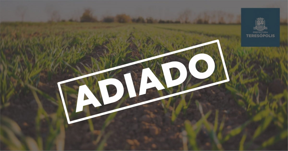 No momento, você está visualizando ADIADA APRESENTAÇÃO – PROGRAMA M. ‘AGRICULTOR LEGAL’ NESTA QUARTA, 12