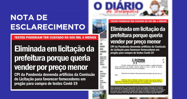 Leia mais sobre o artigo NOTA OFICIAL DE ESCLARECIMENTO