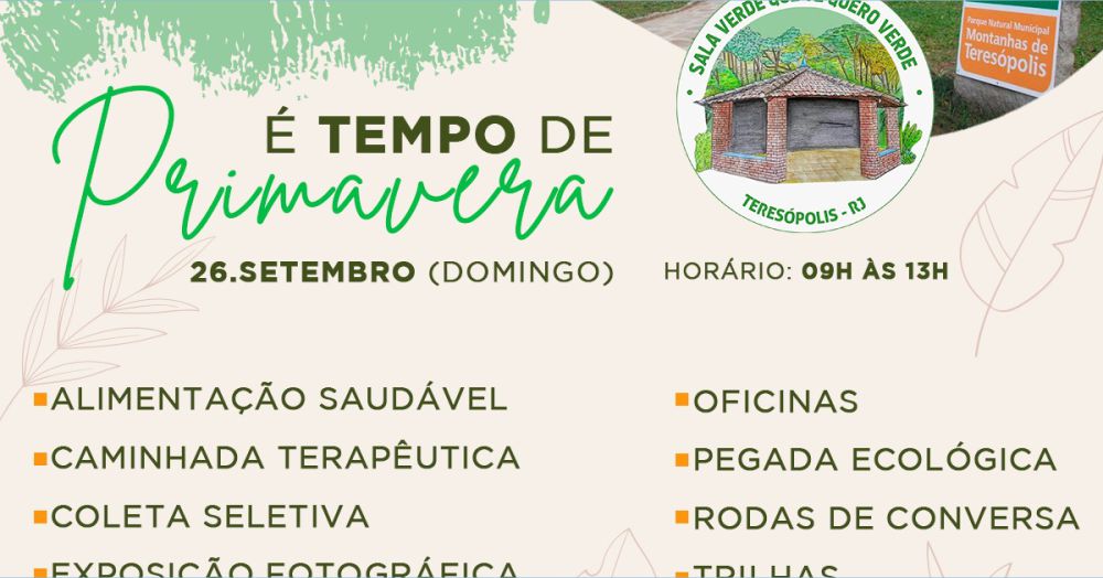 No momento, você está visualizando Prefeitura celebra a chegada da Primavera com programação especial no domingo, 26/09, no Parque Montanhas de Teresópolis