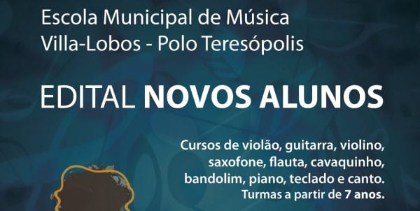 Leia mais sobre o artigo Secretaria de Cultura abre inscrições para novas vagas da Escola de Música Villa-Lobo