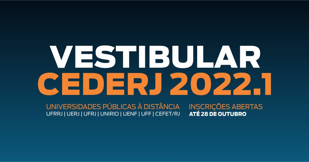No momento, você está visualizando Vestibular Cederj 2022.1: Inscrições terminam na próxima terça, 9