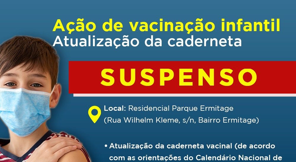 Read more about the article Ação de vacinação infantil na Ermitage é suspensa pela Secretaria Municipal de Saúde