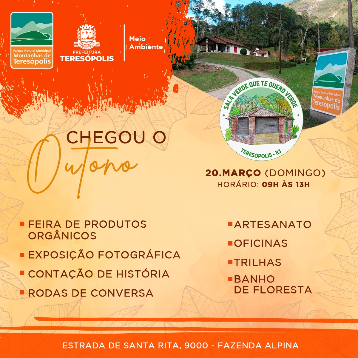 Leia mais sobre o artigo Prefeitura celebra a chegada do Outono com programação especial no domingo, 20/03, no Parque Montanhas de Teresópolis