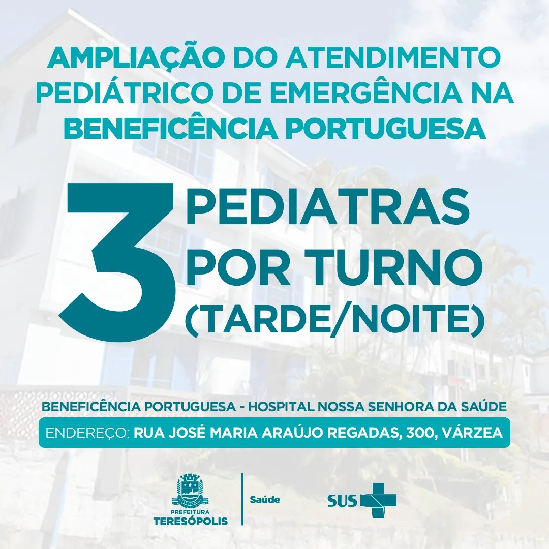 No momento, você está visualizando Secretaria de Saúde amplia atendimento pediátrico de emergência na Beneficência Portuguesa