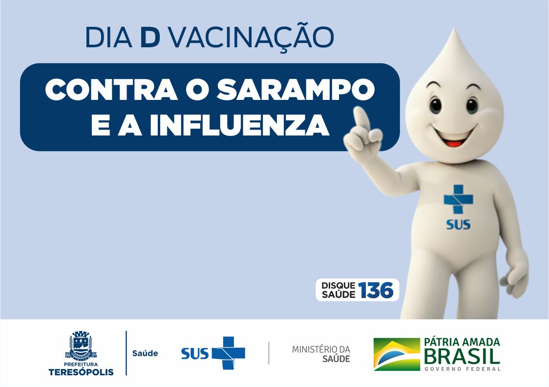 Você está visualizando atualmente Teresópolis terá dia “D” de vacinação contra Influenza e Sarampo neste sábado (30)