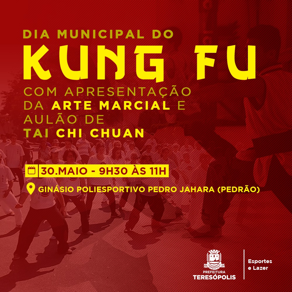 Você está visualizando atualmente Em comemoração ao Dia Municipal do Kung Fu, Prefeitura de Teresópolis promoverá aulão de artes marciais para os alunos