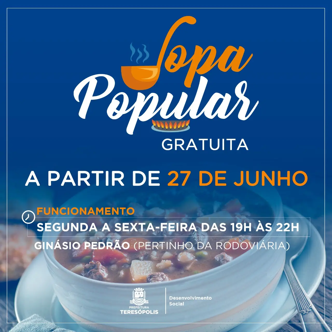 Você está visualizando atualmente Sopa Popular: Desenvolvimento Social lança novo projeto voltado para a garantia da Segurança Alimentar