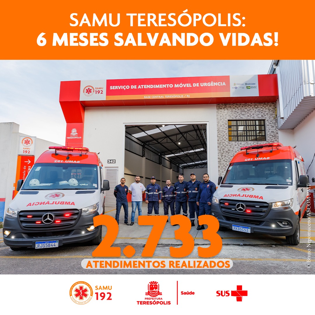 Você está visualizando atualmente SAMU Teresópolis completa 6 meses com mais de 2700 atendimentos à população