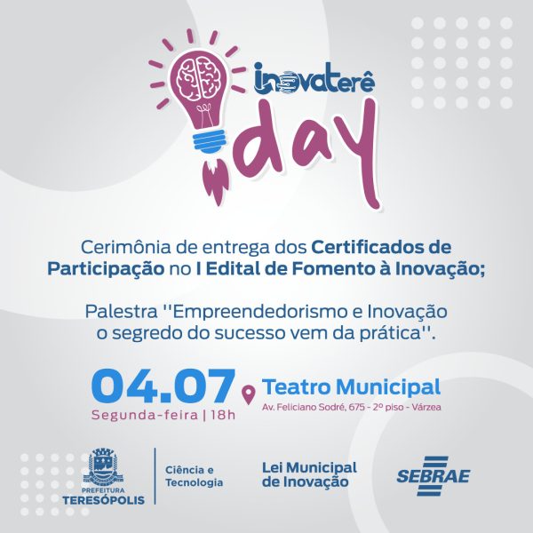 Read more about the article ‘InovaTerê Day’ acontece na próxima segunda, 4 de julho, na Prefeitura de Teresópolis