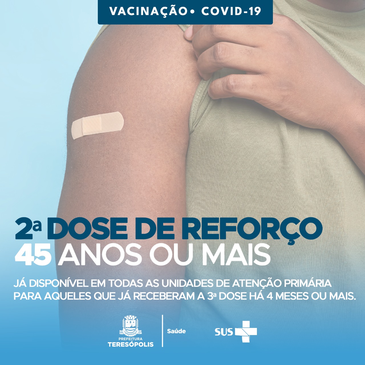 You are currently viewing Teresópolis começa a aplicar a segunda dose de reforço contra Covid-19 na população de 45 anos ou mais nesta terça-feira (21)