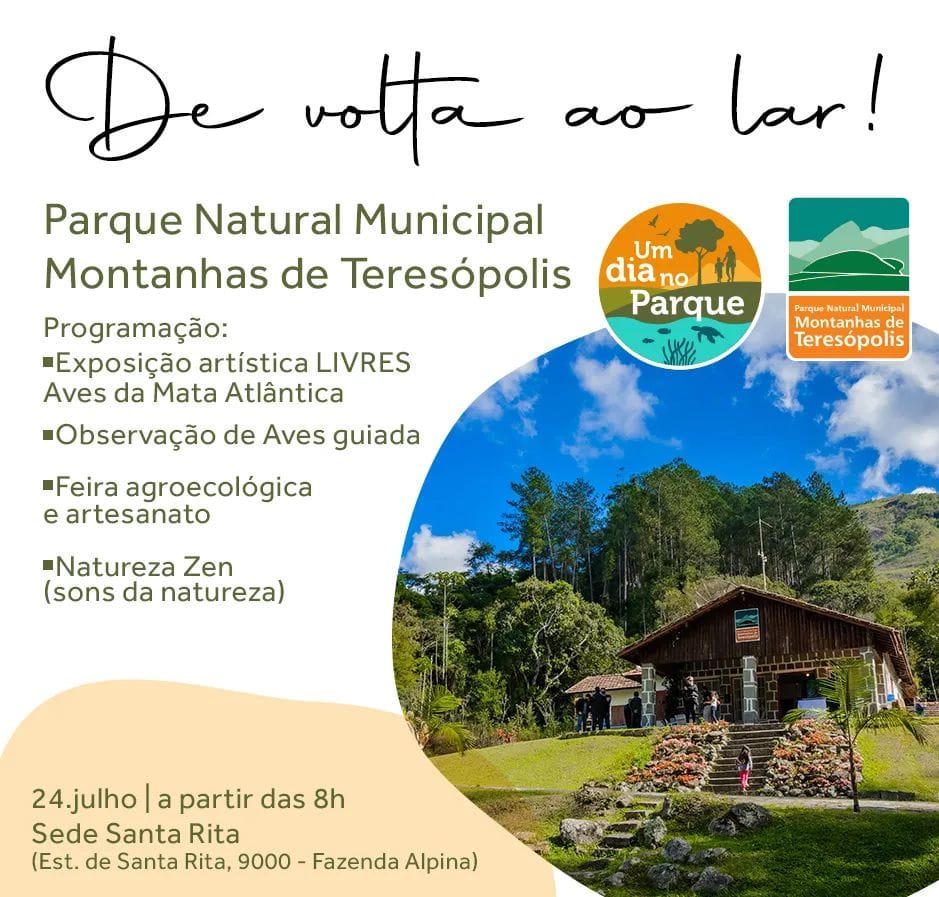 Você está visualizando atualmente Evento ‘Um dia no Parque’ movimenta a sede Santa Rita do Parque Municipal Montanhas de Teresópolis no domingo, 24/07