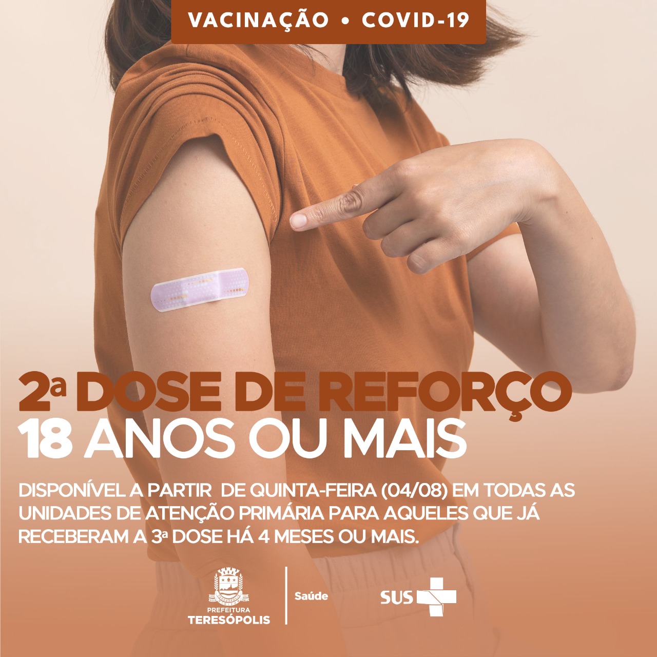 Você está visualizando atualmente Teresópolis inicia aplicação da 2ª dose de reforço contra a Covid-19 na população acima de 18 anos, nesta quinta-feira (4)