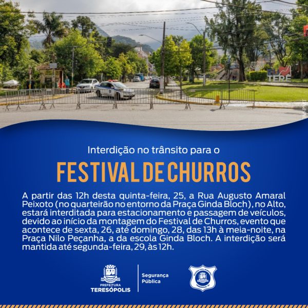 Leia mais sobre o artigo Festival de Churros 2022: Confira as interdições no trânsito para o evento