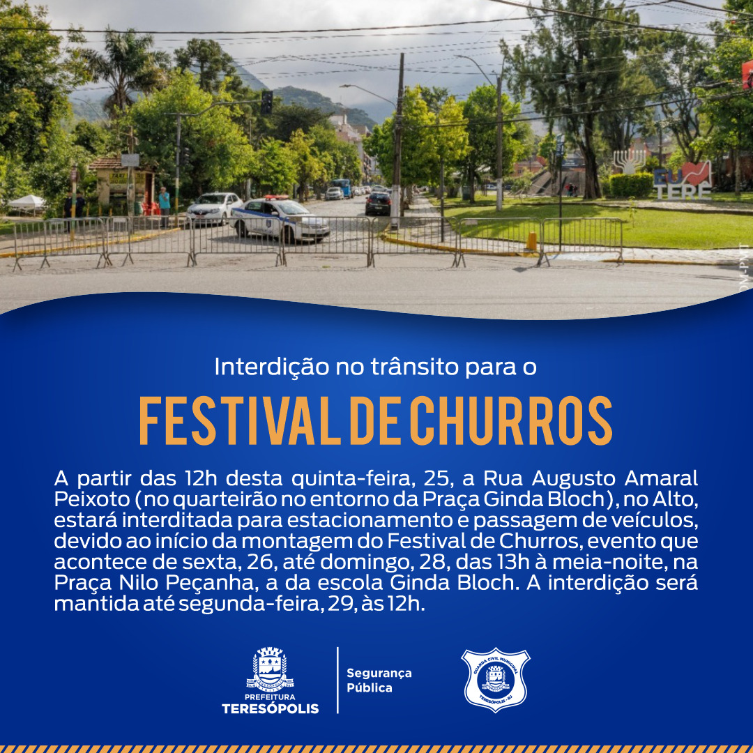 Você está visualizando atualmente Festival de Churros 2022: Confira as interdições no trânsito para o evento