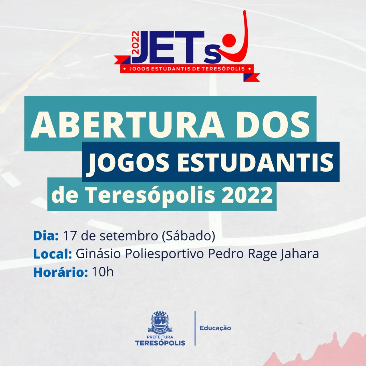 No momento, você está visualizando Jogos Estudantis de Teresópolis reunirão alunos de 26 escolas públicas e particulares