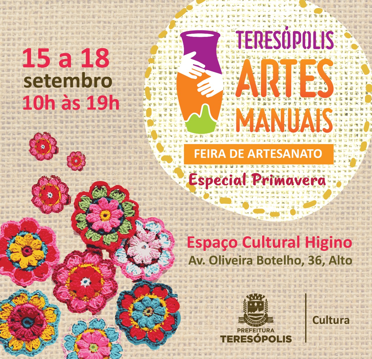 Read more about the article Especial Primavera: Feira Teresópolis Artes Manuais tem edição ampliada no Espaço Cultural Higino