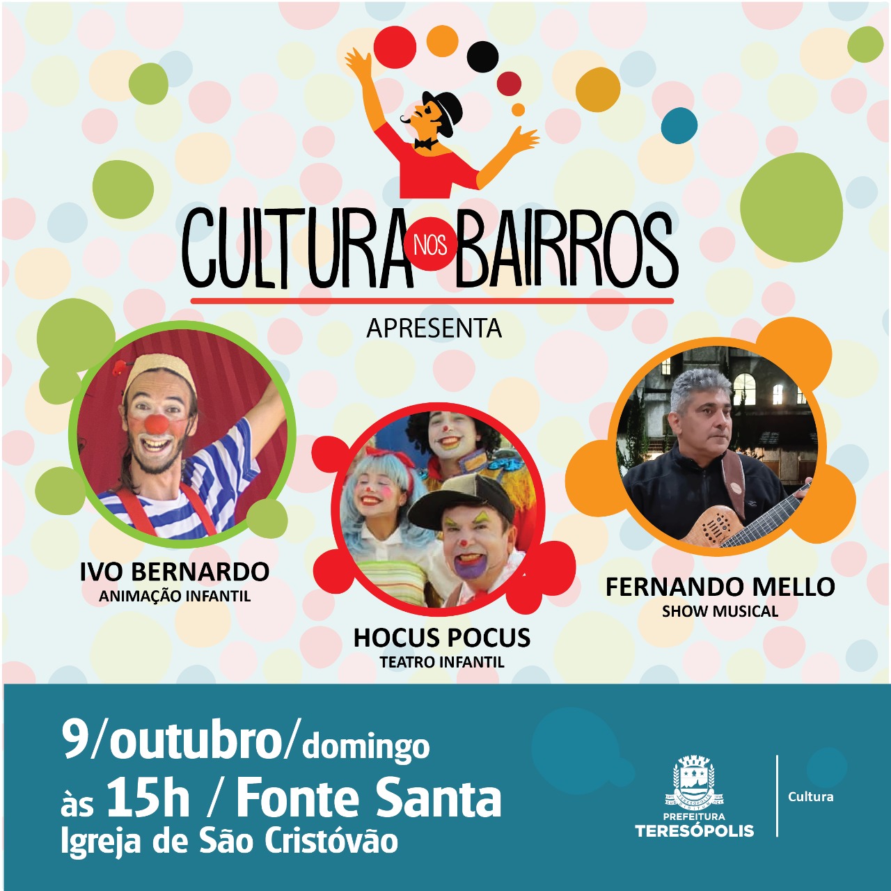 Leia mais sobre o artigo Fonte Santa recebe a trupe do ‘Cultura nos Bairros’ dia 9