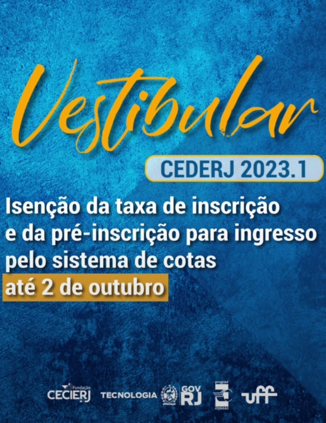 Leia mais sobre o artigo Vestibular Cederj 2023.1: aberta a etapa de isenção e cota