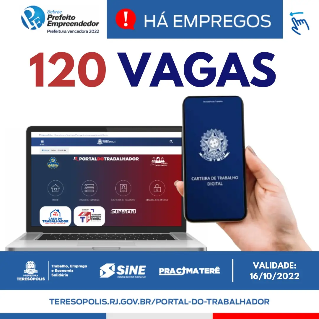 Programa 'Emprega Terê' divulga 258 oportunidades de emprego no Sine  Teresópolis - Prefeitura de Teresópolis