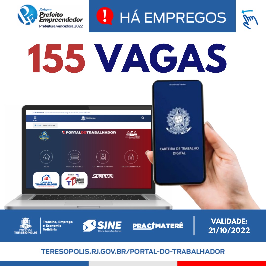 No momento, você está visualizando Programa ‘Emprega Terê’: Teresópolis tem 154 vagas de emprego
