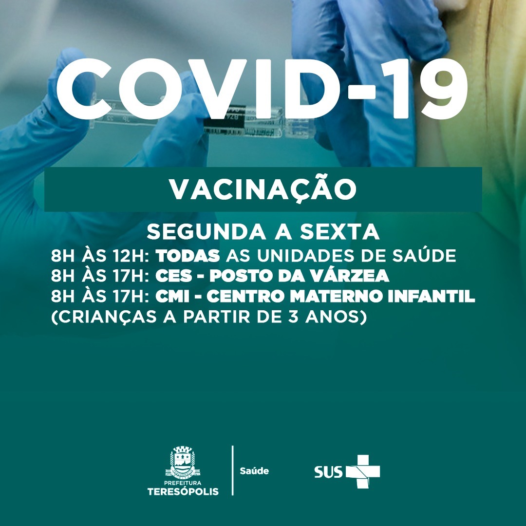 Read more about the article Vacinação e testagem para Covid-19 acontece em todas as unidades de saúde de Teresópolis