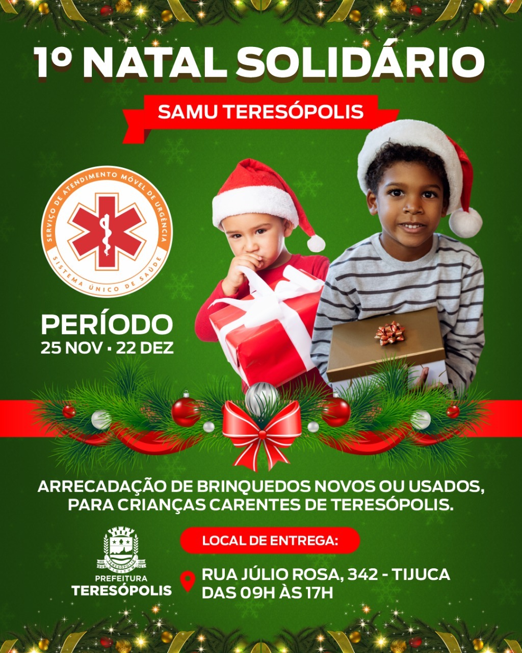 Read more about the article SAMU Teresópolis promove ação social “Natal Solidário”
