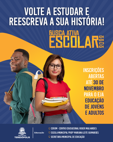 Read more about the article Pré-inscrições para o EJA 2023 terminam nesta quarta, 30/11