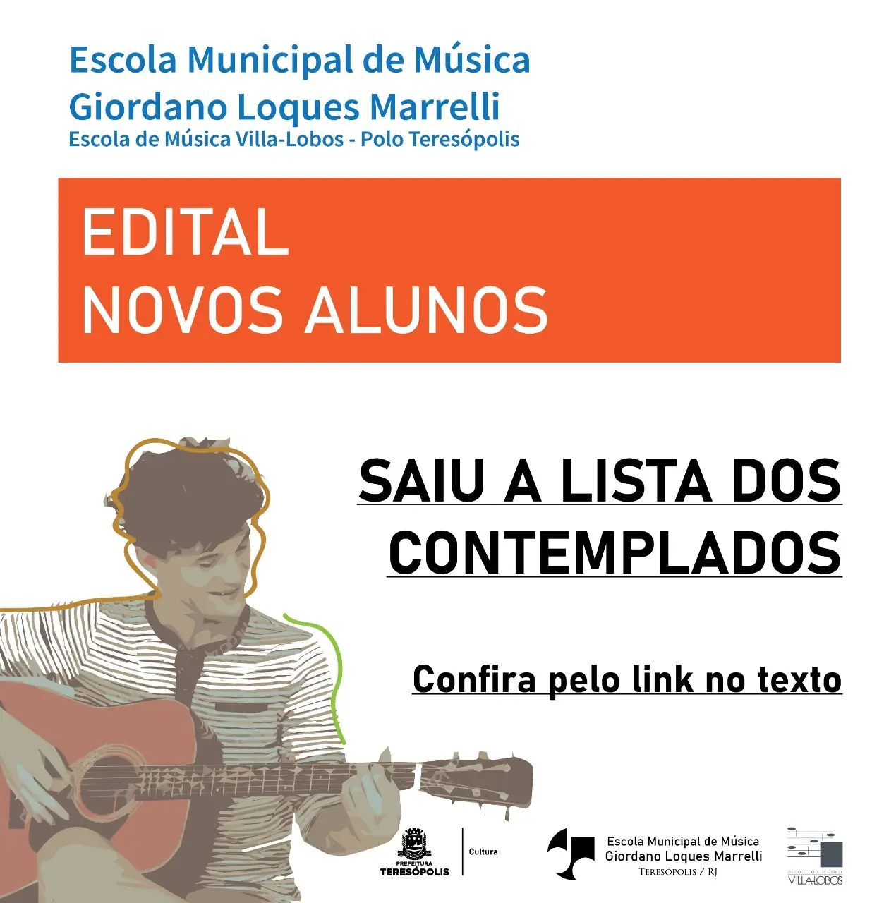 Você está visualizando atualmente Secretaria de Cultura libera a lista dos novos alunos da Escola de Música Villa-Lobos – Polo Teresópolis para o ano letivo de 2023