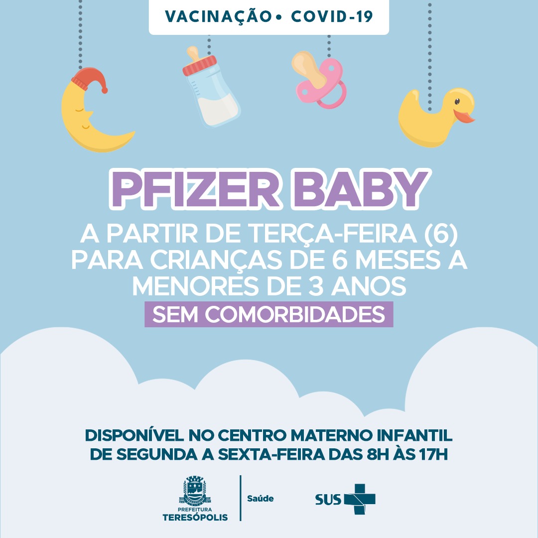 Leia mais sobre o artigo Teresópolis inicia vacinação contra Covid-19 em crianças de 6 meses a menores de 3 anos, sem comorbidade