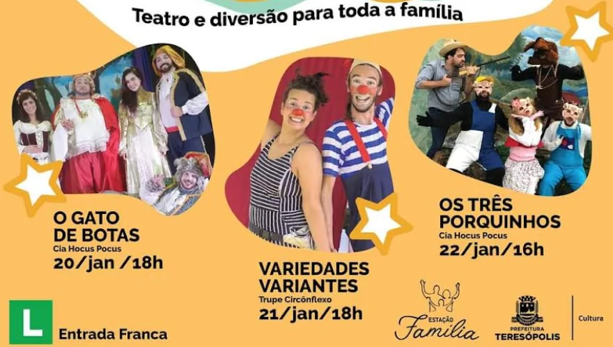 No momento, você está visualizando Festival de Férias da Secretaria de Cultura de Teresópolis garante teatro e diversão para toda a família