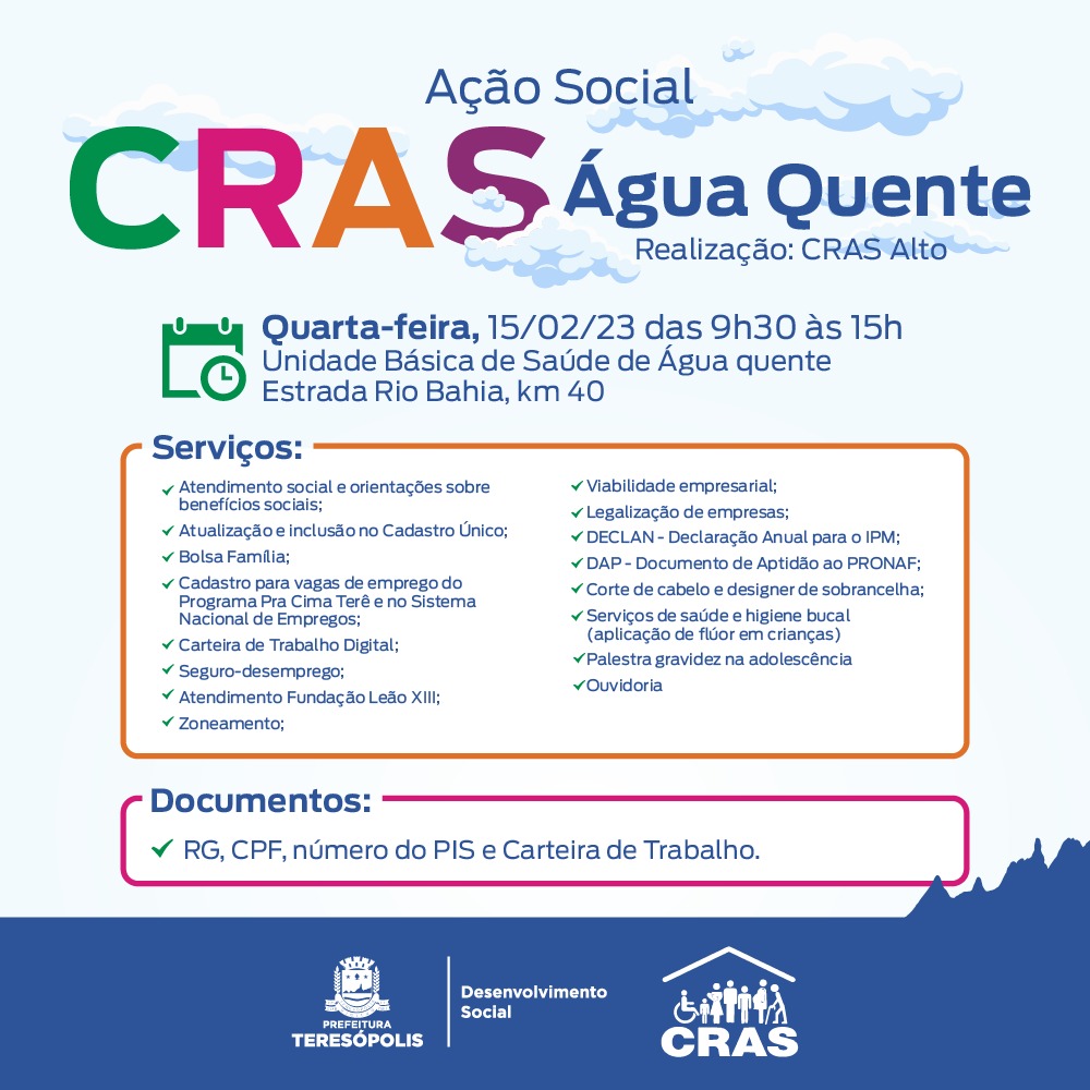 Você está visualizando atualmente CRAS Alto promove Ação Social em Água Quente 