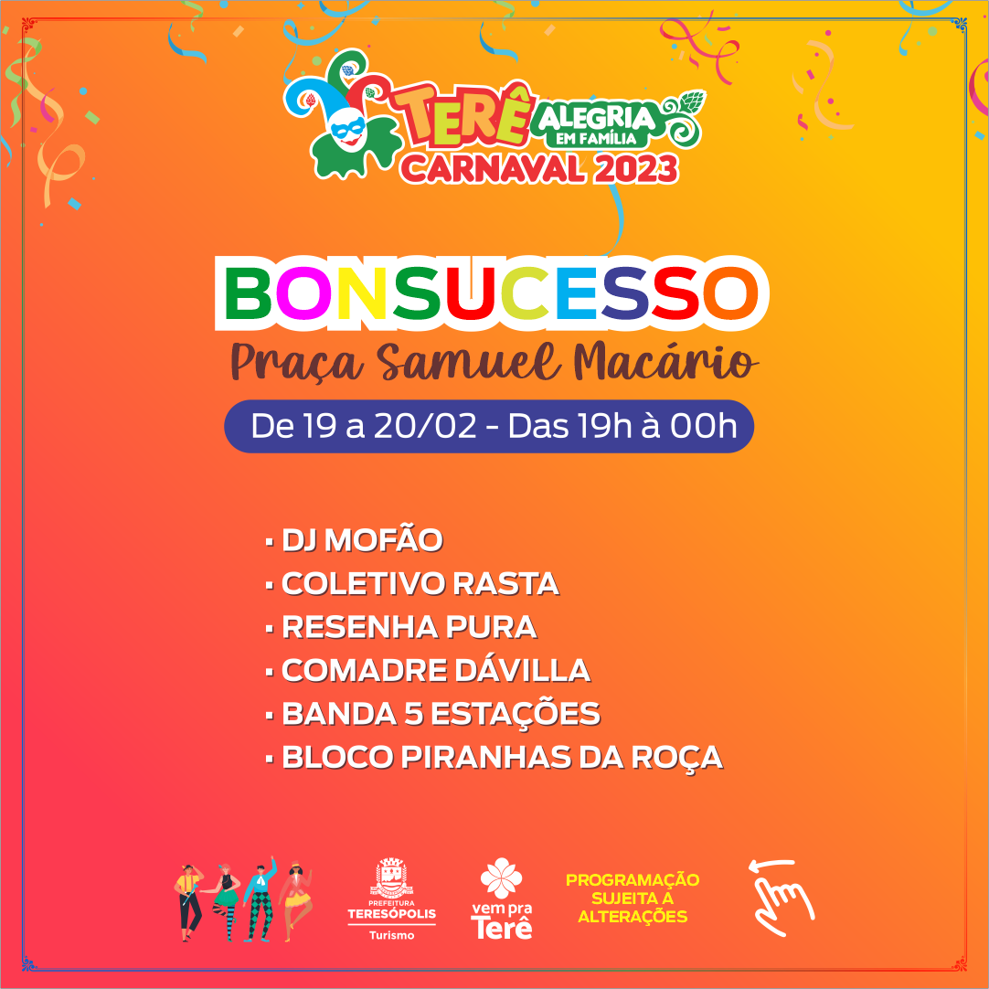 Você está visualizando atualmente ‘Terê Alegria em Família’: Folia segue animada até terça-feira, 21/02, na cidade e no interior