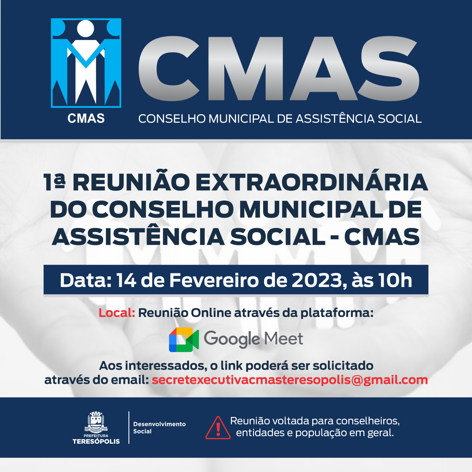 Você está visualizando atualmente CMAS convoca munícipes para a 1ª reunião extraordinária de 2023