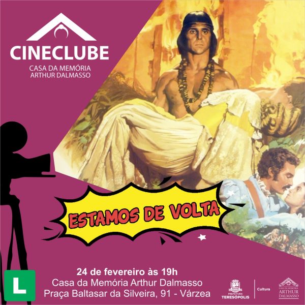 Leia mais sobre o artigo Filme O Guarani abre a edição 2023 do projeto CINECLUBE, da Secretaria de Cultura de Teresópolis