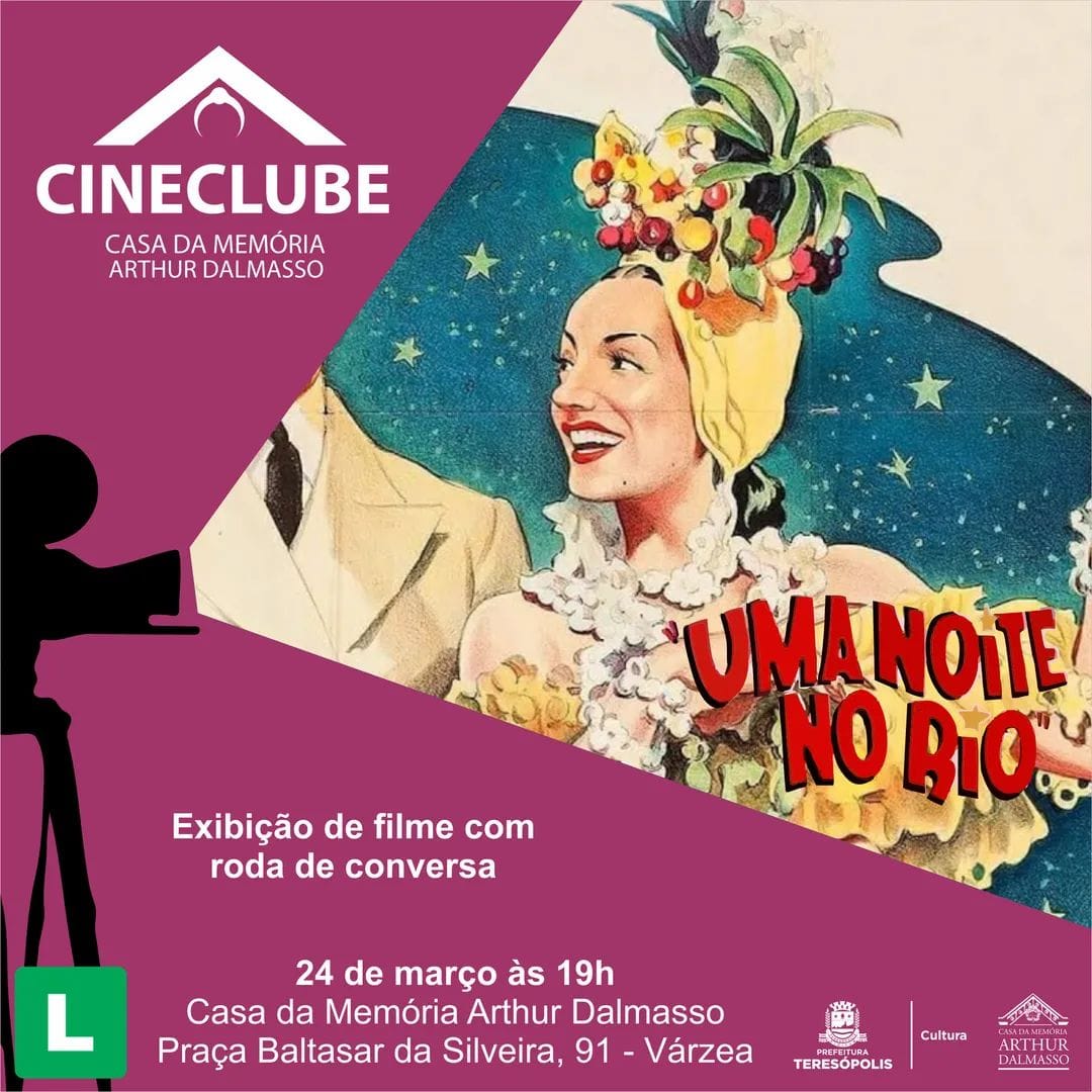 Você está visualizando atualmente CINECLUBE exibe comédia musical com Carmen Miranda nesta sexta, 24/03, em Teresópolis