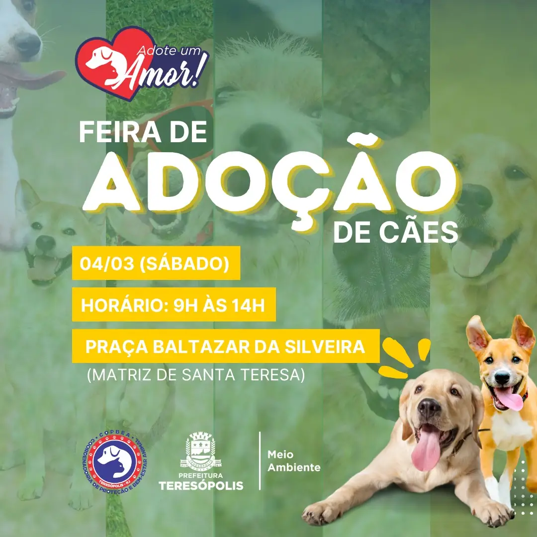 Você está visualizando atualmente ‘Adote um AUmigo’: feira de adoção de cães da COPBEA acontece neste sábado, 04/03, na Praça Santa Teresa