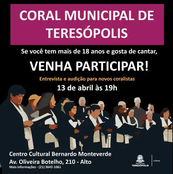 Leia mais sobre o artigo Audições para o Coral Municipal acontecem nesta quinta, 13