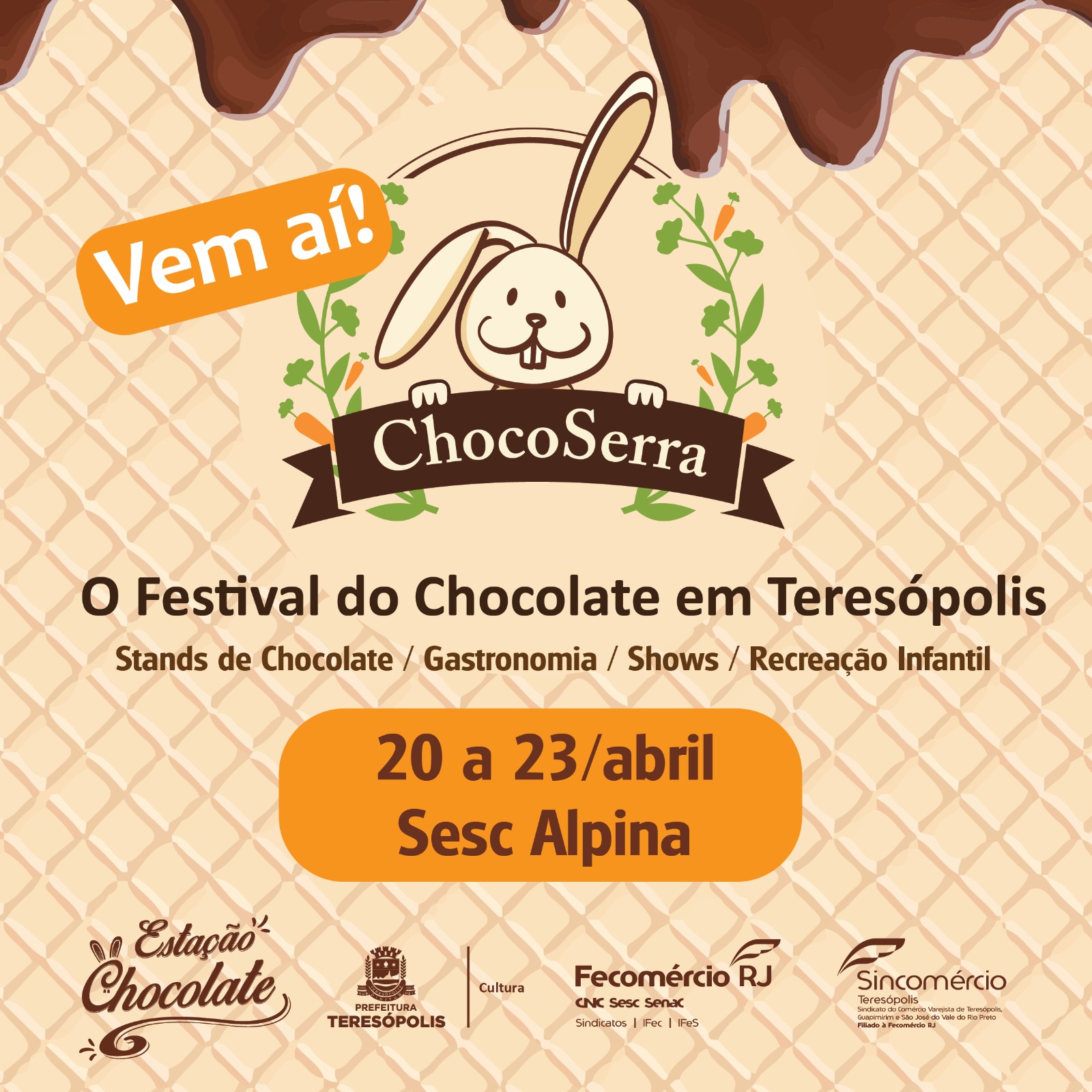 Você está visualizando atualmente ChocoSerra 2023: Festival do Chocolate vai movimentar Teresópolis de 20 a 23 de abril