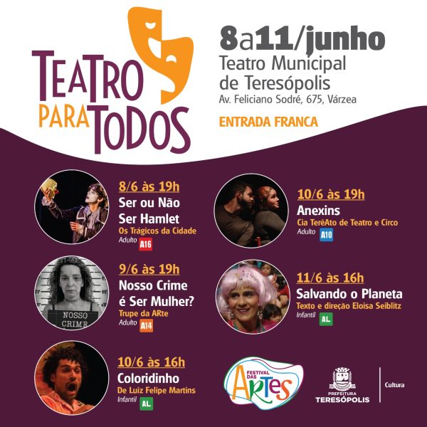 Leia mais sobre o artigo Festival ‘Teatro para Todos’ vai movimentar Teresópolis em junho