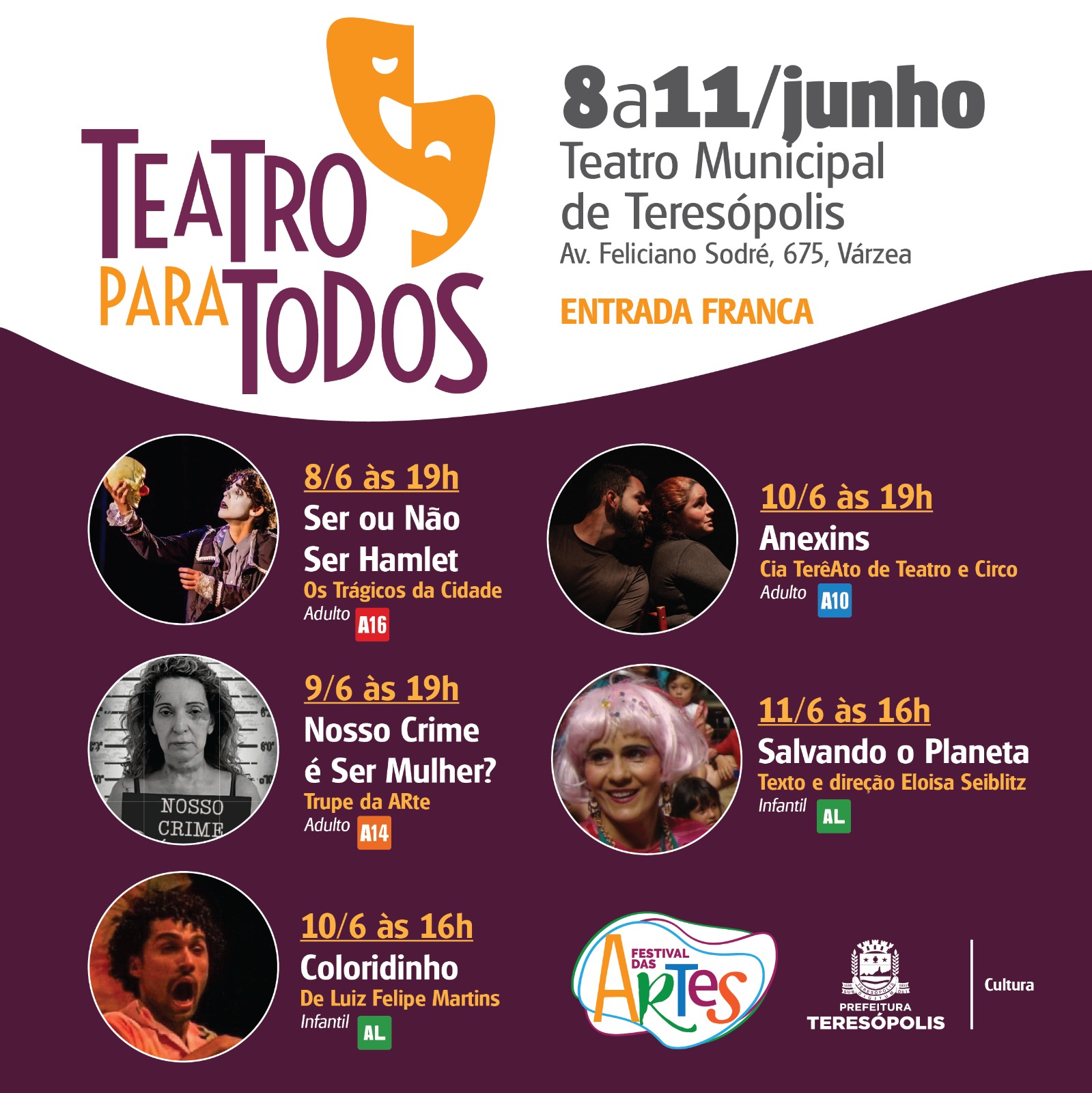 Você está visualizando atualmente Festival ‘Teatro para Todos’ vai movimentar Teresópolis em junho