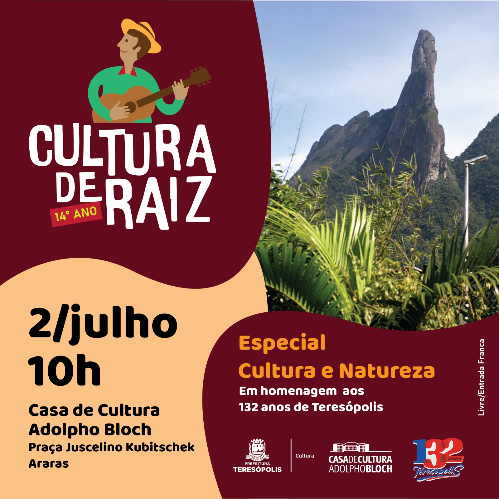 Leia mais sobre o artigo Teresópolis 132 anos: Especial do Cultura de Raiz celebra o Aniversário da Cidade