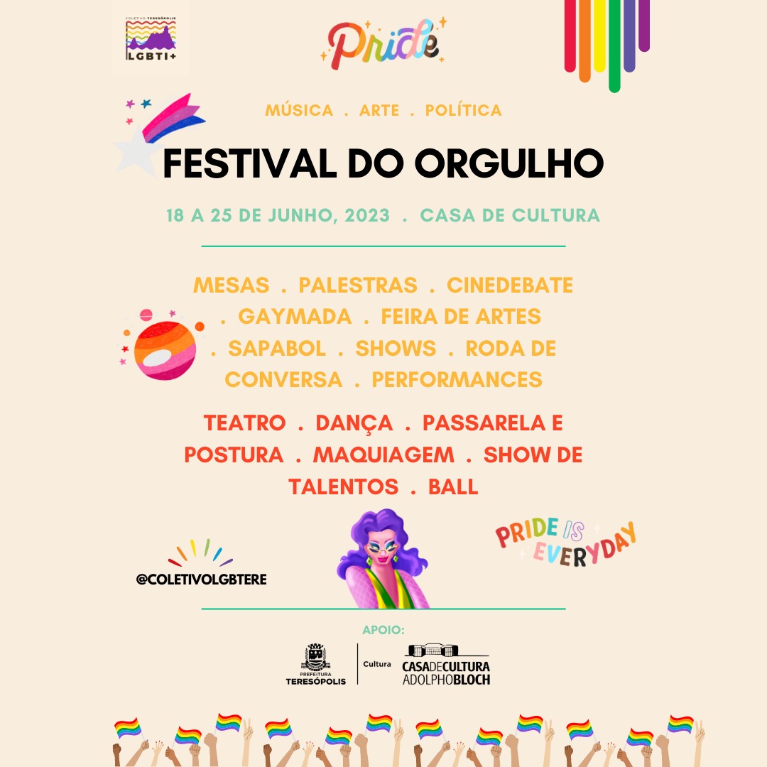 Você está visualizando atualmente Mês da Diversidade: Festival do Orgulho LGBTQIAP+ movimentará Teresópolis