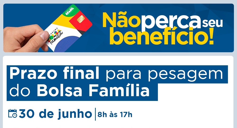 Você está visualizando atualmente Primeira vigência do Bolsa Família segue até 30 de Junho