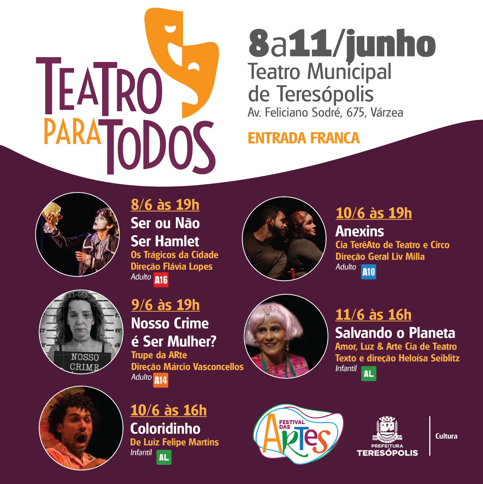 Você está visualizando atualmente Festival ‘Teatro para Todos’ acontece de quinta a domingo em Teresópolis
