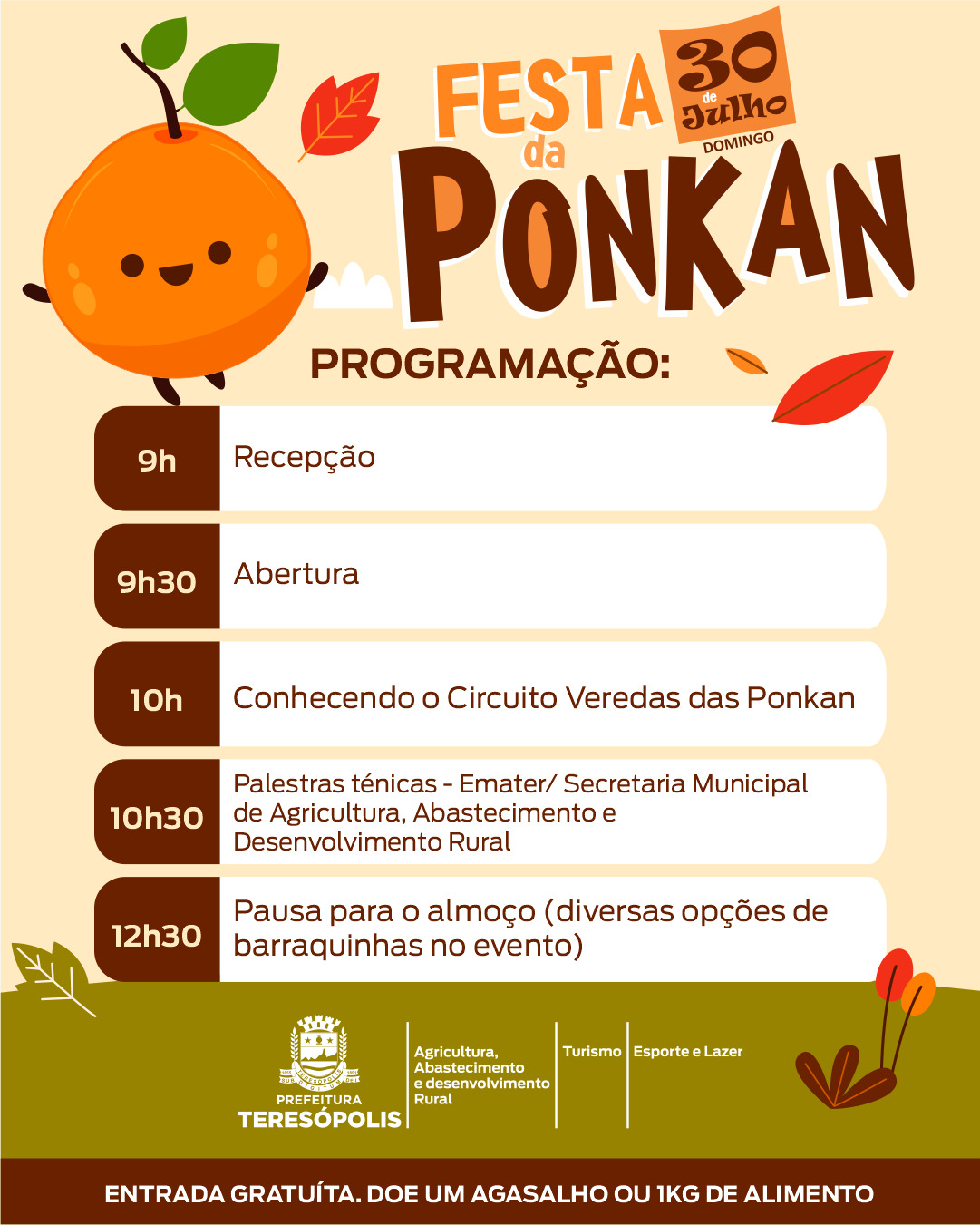 Prefeitura de Teresópolis promove Festa da Ponkan neste final de