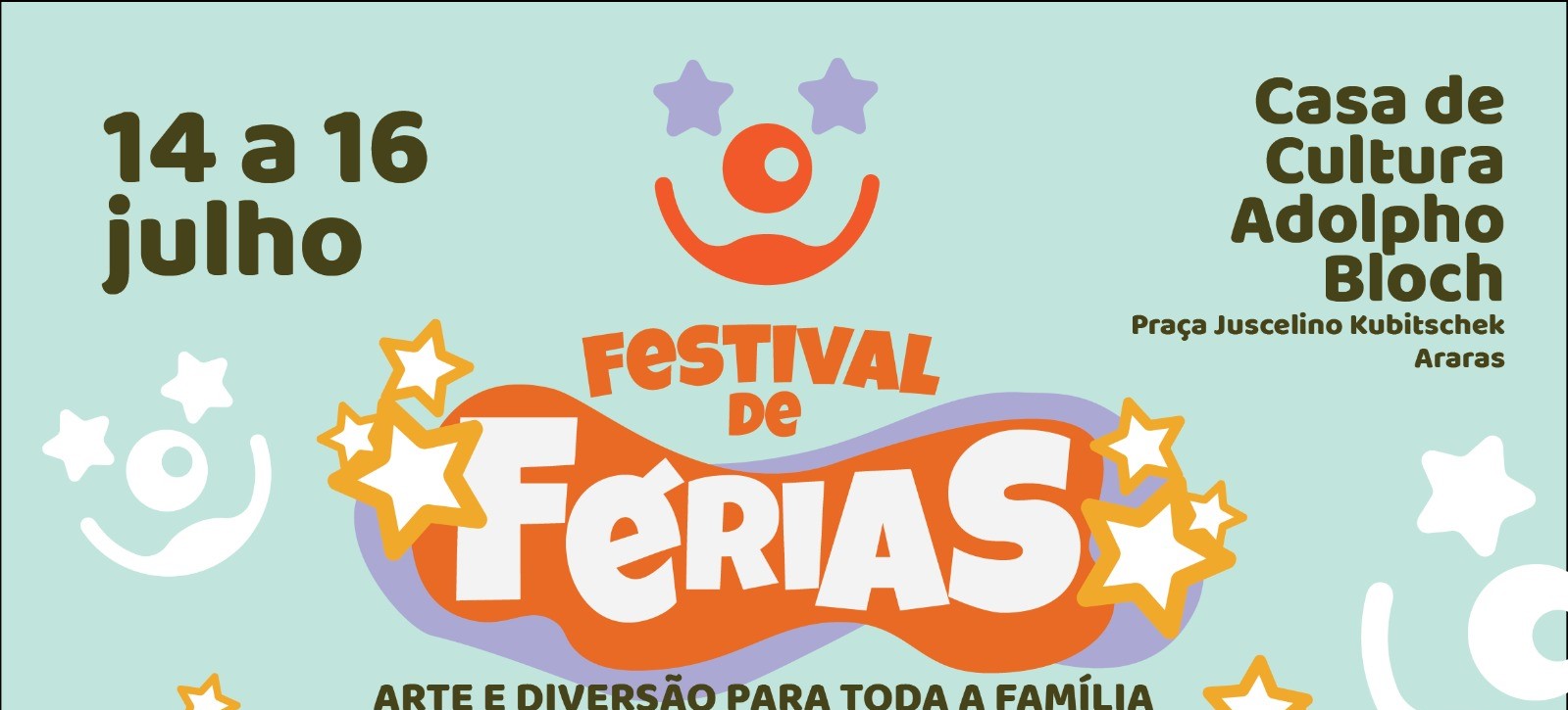 Você está visualizando atualmente Teresópolis 132 anos: Festival de Férias leva arte e diversão para as famílias na Casa de Cultura Adolpho Bloch