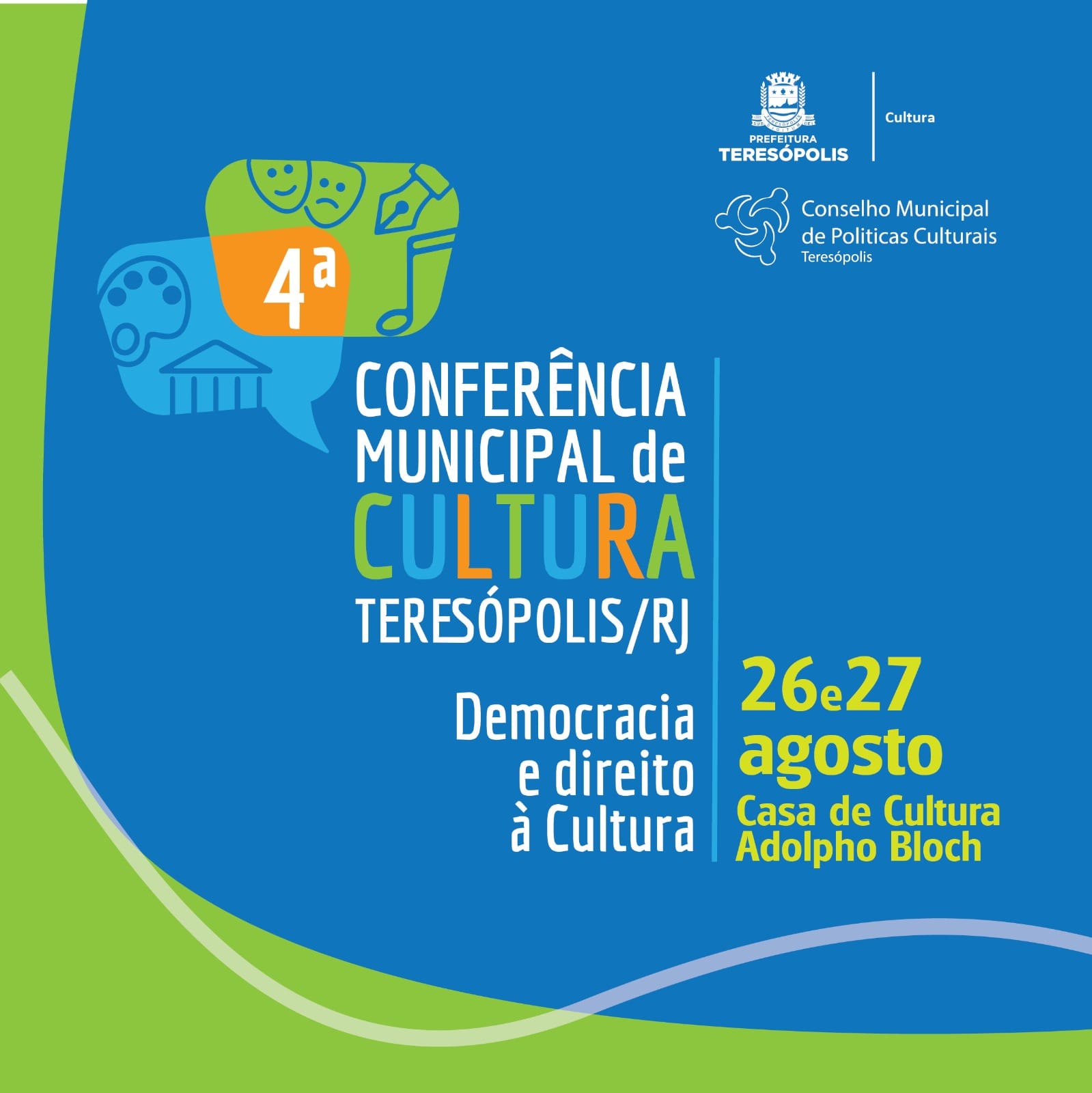 Você está visualizando atualmente 4ª Conferência Municipal de Cultura neste fim de semana em Teresópolis