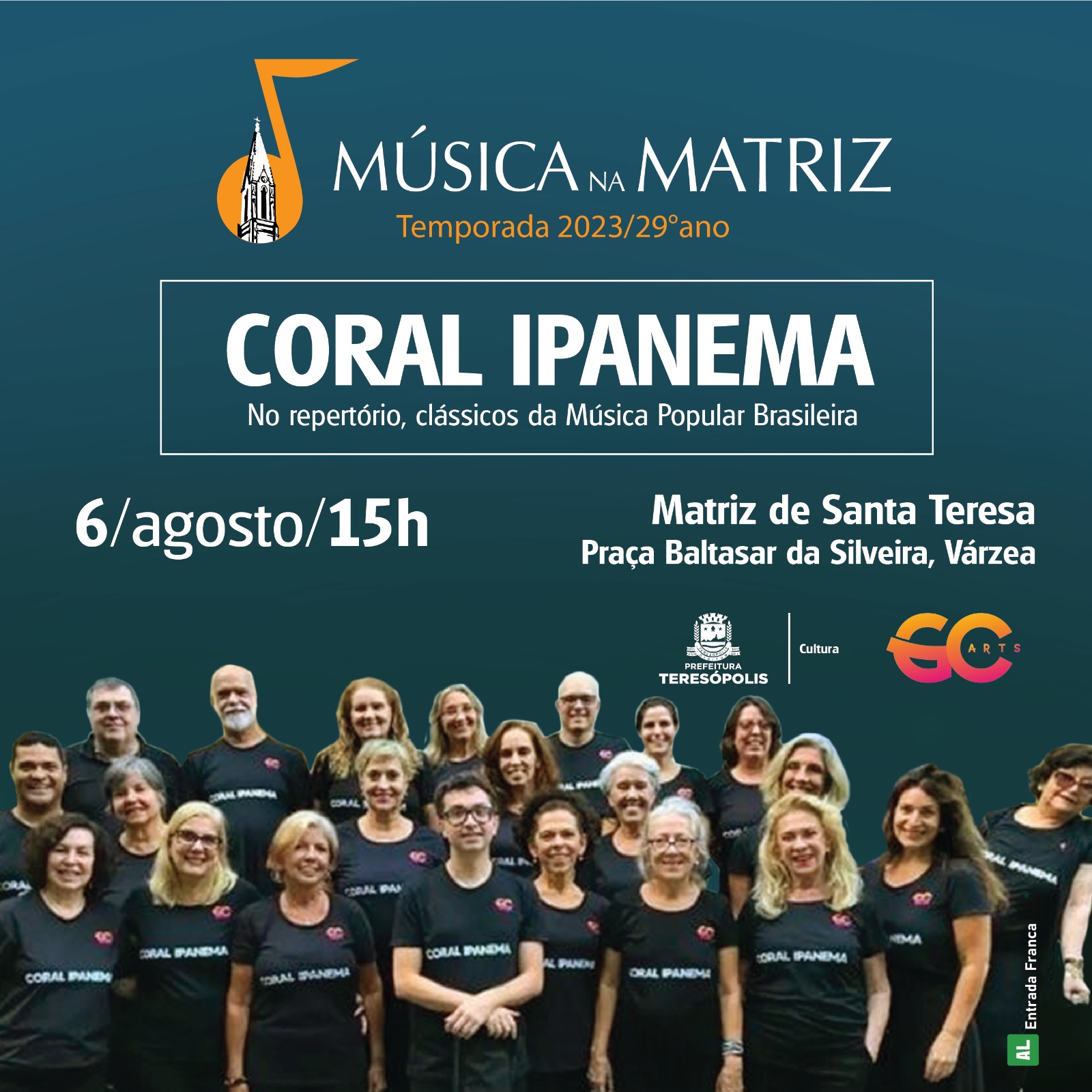 Você está visualizando atualmente Música na Matriz: Coral Ipanema se apresenta em Teresópolis